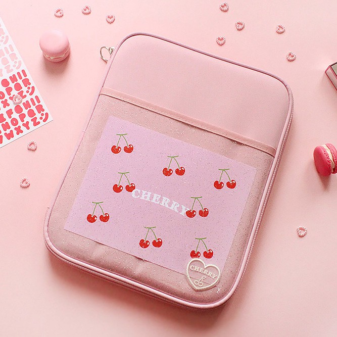KOREA WTA Cherry Twinkle Tablet Pouch - compatible for ipad air pro 11 case casing sleeve bag pc bag