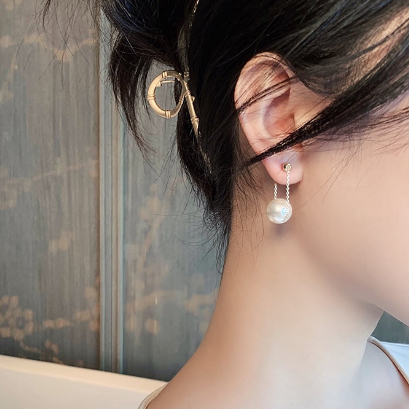 Bông Tai Nữ Titan Không Rỉ Trái Châu Tòn Ten TT 4120