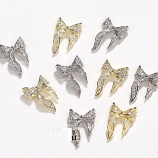 Charm nail ,  charm đá ,  2 màu Vàng - Bạc