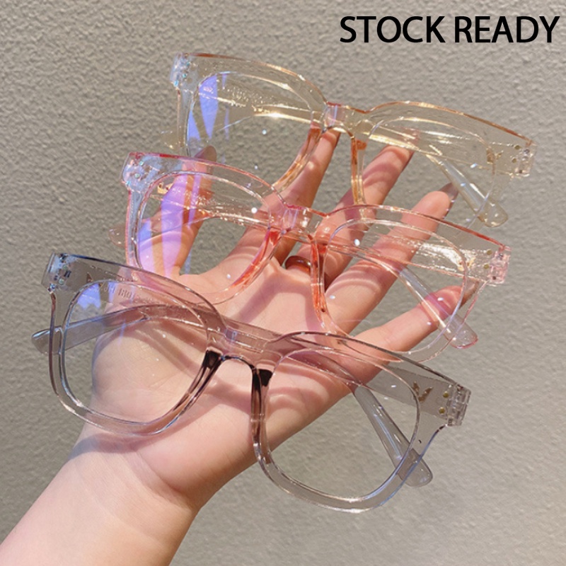 Mắt kính gọng vuông nhỏ chống tia sáng xanh phong cách Hàn Quốc cổ điển dành cho nam nữ