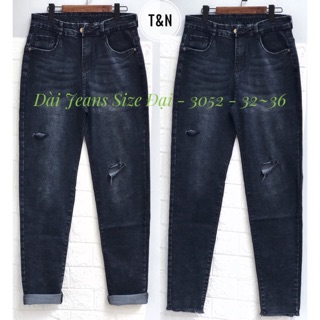 Quần Jeans BigSize Xám - Lưng Cao Siêu Ôm Dáng - Co Giãn Mạnh