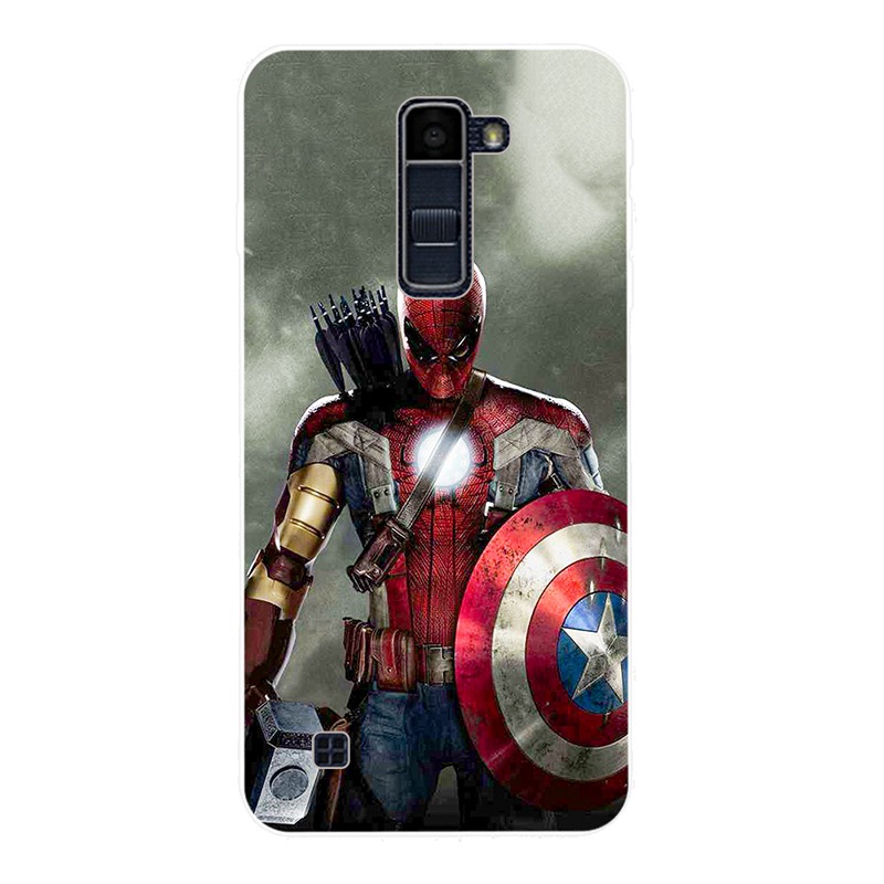 LG K8 K10 2016 2017 X Power Q6 Q8 V20 Stylus 2 Plus 3 V30 Spiderman pattern-5 Soft Silicon Case Cover