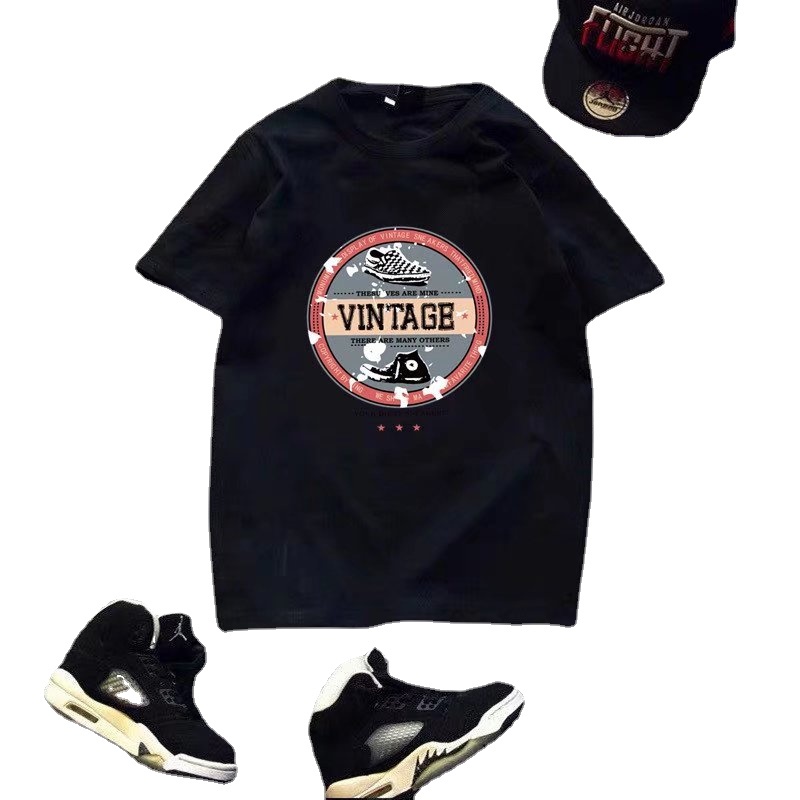 Áo Thun Tay Ngắn Cổ Tròn In Chữ Size M-8XL Thời Trang Mùa Hè Cho Nam