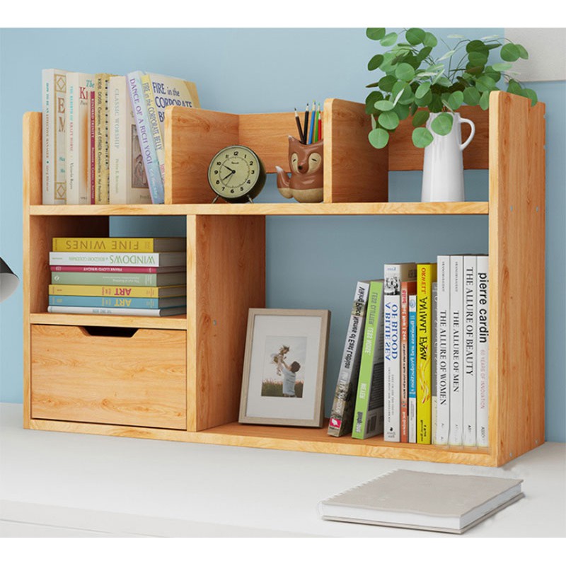 Kệ sách gỗ mini nhiều ngăn để bàn làm việc, bàn học (KS-94) | BigBuy360 - bigbuy360.vn