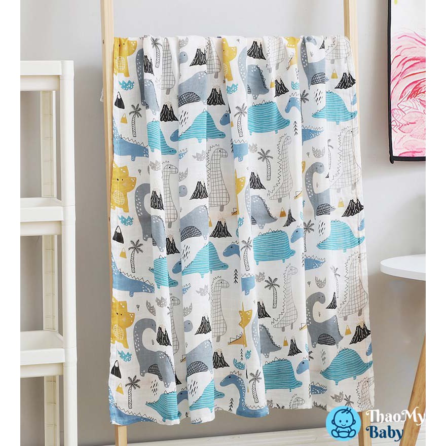 Khăn Tắm Sợi Tre Muslin Cho Bé KT 120x110cm