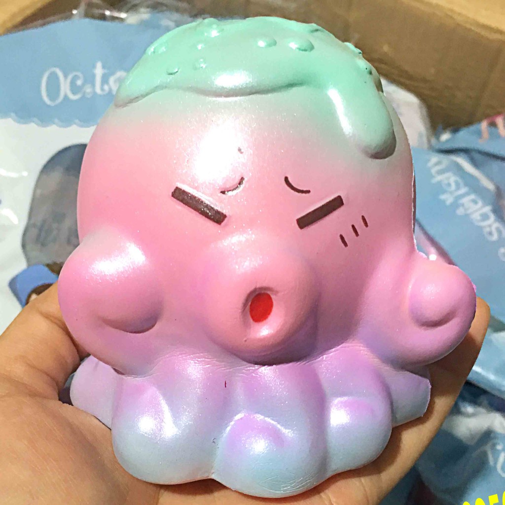 (rẻ vô đối) Squishy bạch tuộc mồm lỗ kèm bao bì chính hãng chậm tăng