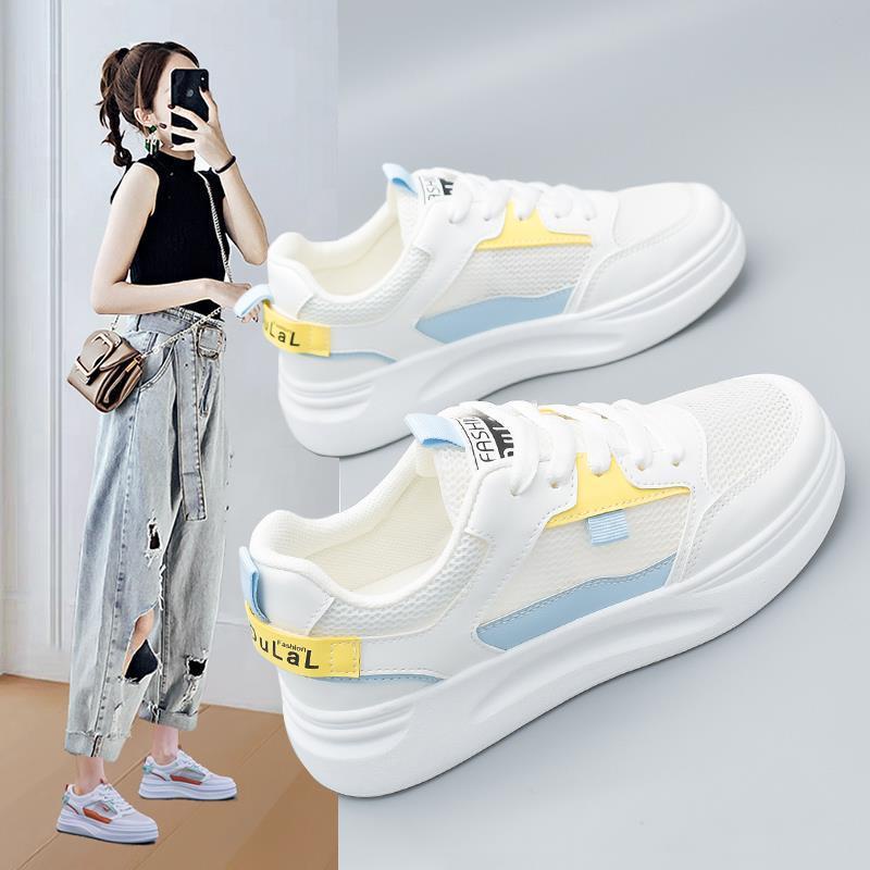 Giày sneaker phối lưới thoáng khí phong cách trẻ trung cho nữ