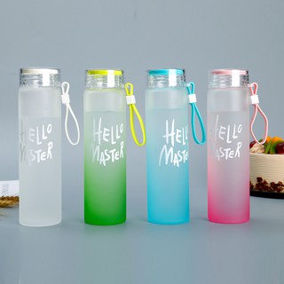 Bình Đựng Nước Thuỷ Tinh Hello Master 450ml Cực đẹp