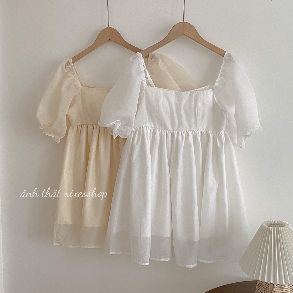 Váy đầm babydoll tơ bồng bềnh tiểu thư công chúa xixeoshop - v121 | BigBuy360 - bigbuy360.vn
