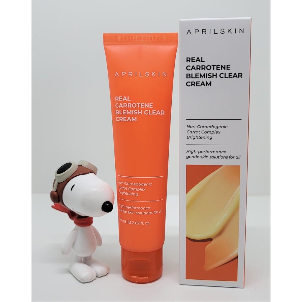 ( Tuýp Full &amp; mẫu dùng thử ) Kem Dưỡng Cà Rốt Làm Sạch Mụn, Sáng Da Aprilskin Real Carrotene Blemish Clear Cream