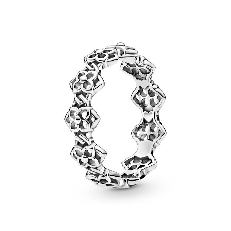 Nhẫn Mạ Bạc 925 Hình Trái Tim Đơn Giản Lãng Mạn Van Pandora WMJI