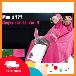 [FREE SHIP] Áo mưa 2 đầu có kính che cao cấp