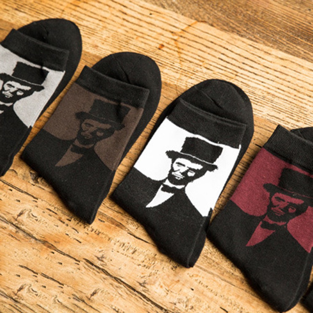 Tất cotton nam cổ cao hình người đàn ông độc đáo