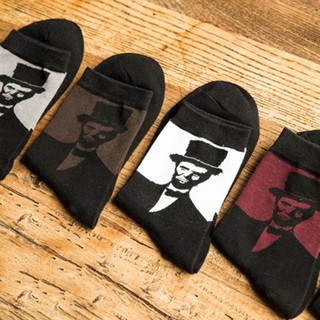 Tất cotton nam cổ cao hình người đàn ông độc đáo