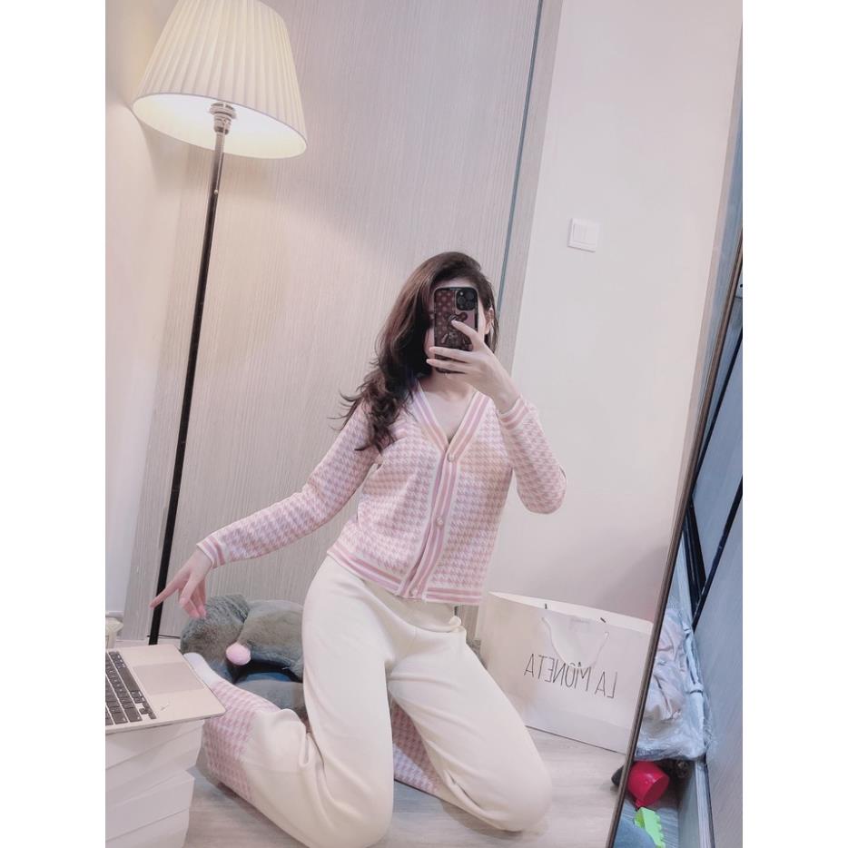 sét len nữ, áo len nữ kẻ caro kèm quần suông siêu phẩm mùa này chất len đanh mịn xịn đẹp hàng cao cấp quảng châu | BigBuy360 - bigbuy360.vn