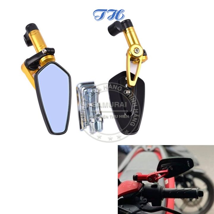 ◑Kính xe máy thời trang mini Rizoma chiếu hậu mẫu CRG gắn chân gương cho AB, SH, SH Mode, Wave,…
