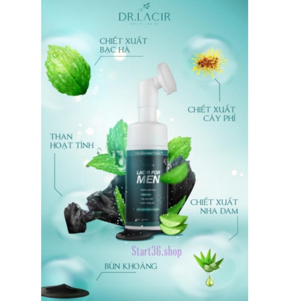 Sữa rửa mặt Great86 sữa rửa mặt nam Lacir For Men Dr Lacir làm sạch bụi bẩn dầu thừa sáng da ngăn ngừa mụn 150ml