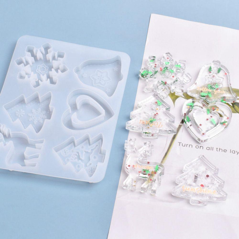 PATRICIA Khuôn Silicone Làm Mặt Dây Chuyền Trang Trí Giáng Sinh