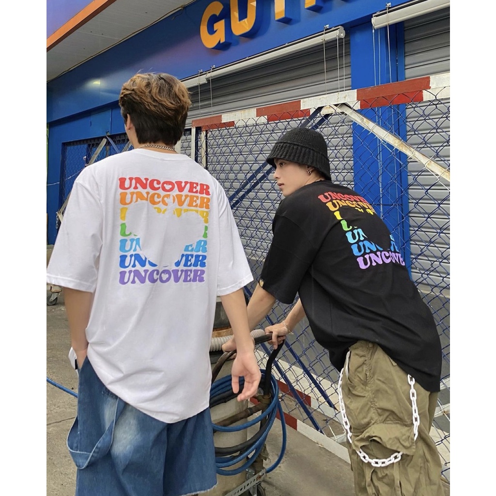 Áo Thun Local Brand Uncover 7 Màu Nam Nữ Tay Lỡ Oversize Unisex Full Mạc