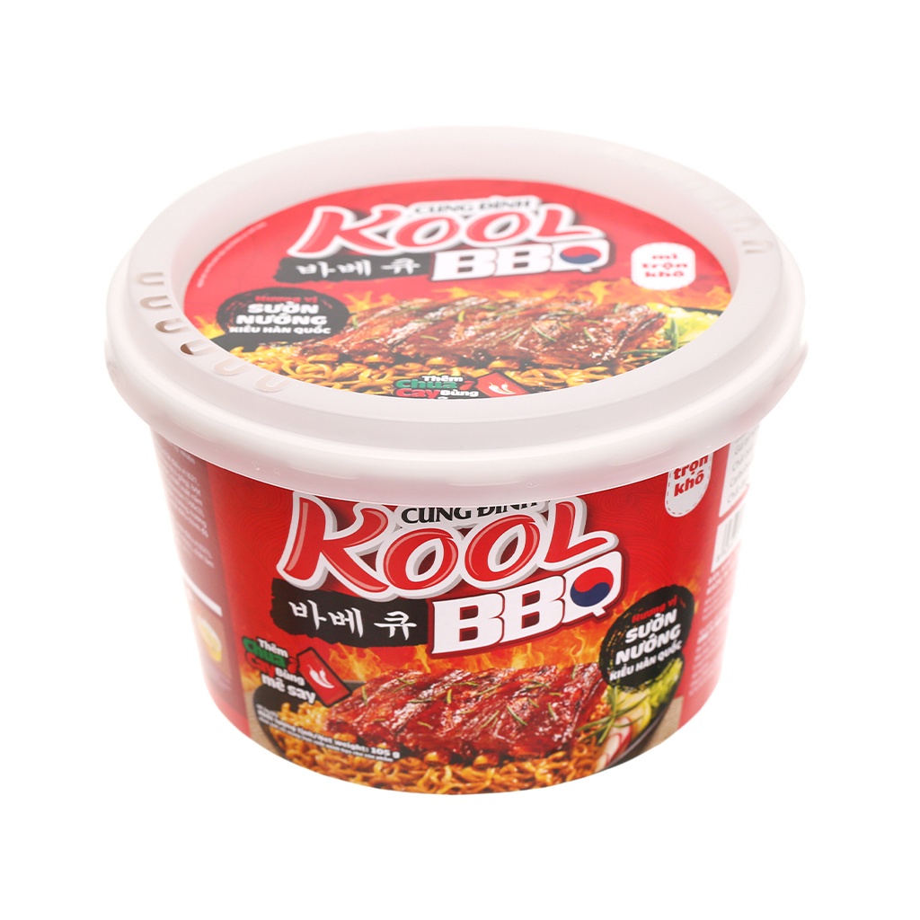 Mì trộn Cung Đình Kool vị sườn nướng tô 105g