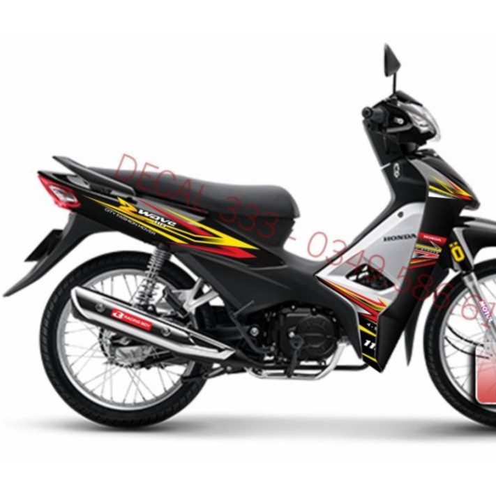 Tem Rời WAVE ALPHA 110 Mẫu Chữ S ĐỎ VÀNG 831236 (Tem 3 Lớp Chống Phai Màu)