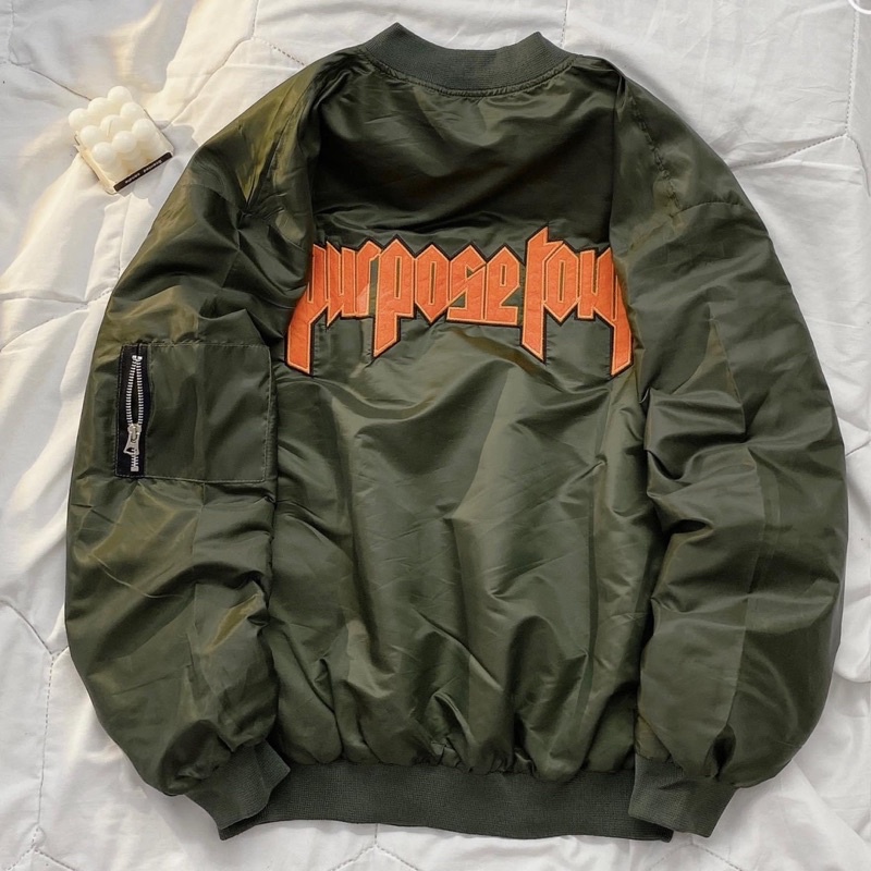 [sẵn] Áo Khoác Bomber Jacket Dù 2 Lớp Mỏng [ nam nữ mặc ]