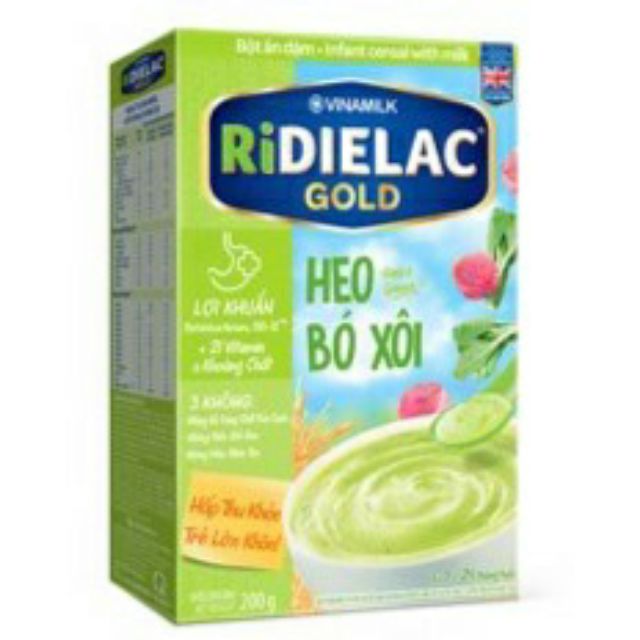 BỘT ĂN DẶM RIDIELAC GOLD HEO BÓ XÔI HỘP GIẤY 200G