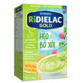 Bột ăn dặm ridielac gold heo bó xôi hộp giấy 200g