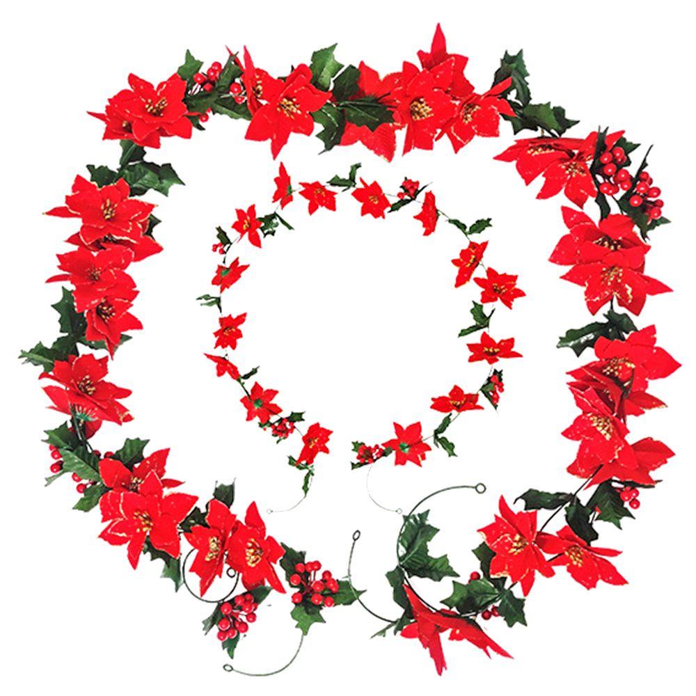 FOREVER Dây Lá Bạch Đàn Nhân Tạo Màu Đỏ Trang Trí Phông Nền Tiệc Cưới / Giáng Sinh DIY