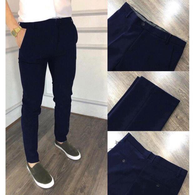 Quần âu nam, quần baggy đen co dãn ôm ống côn vải chống nhăn cao cấp không bai, xù | BigBuy360 - bigbuy360.vn