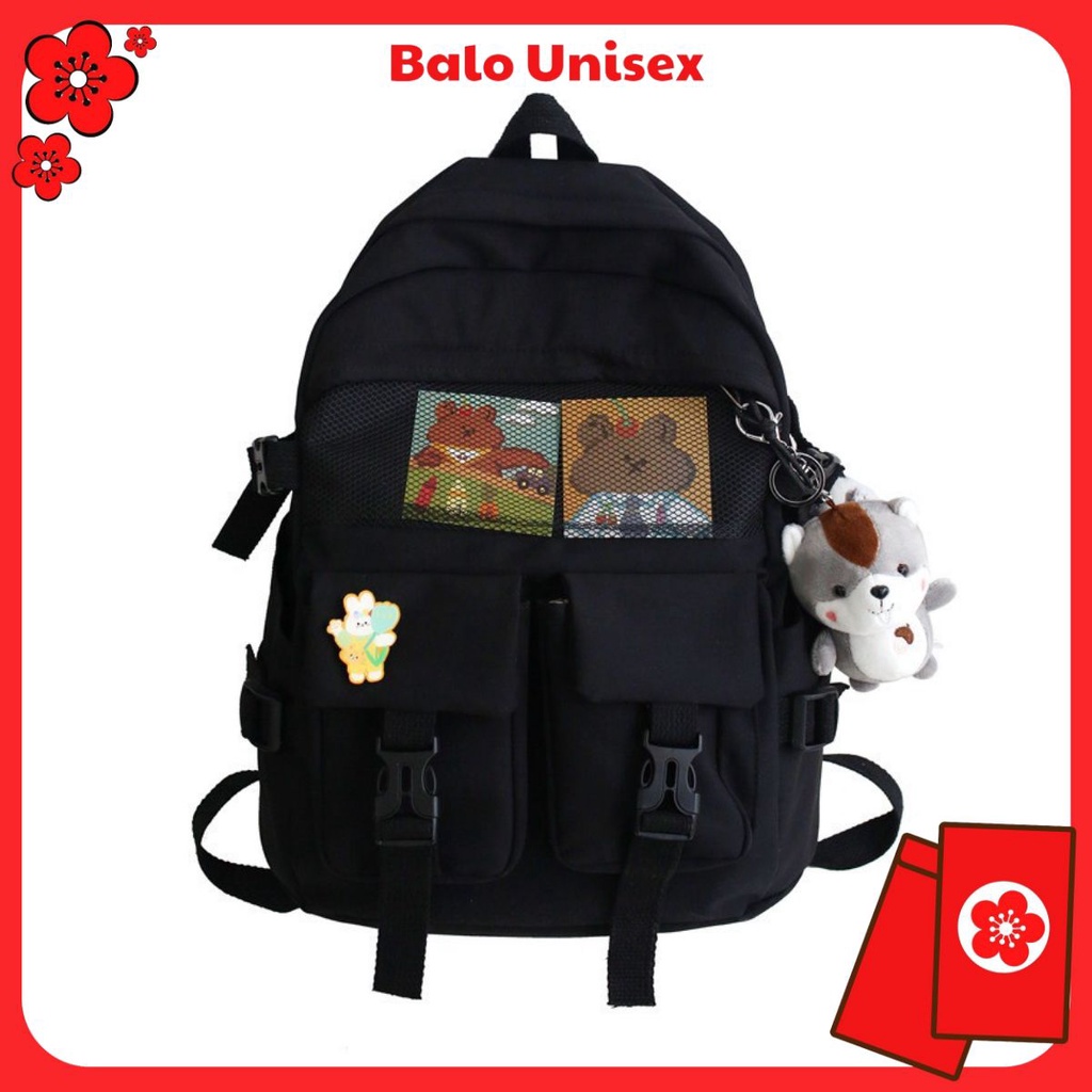 Balo Ulzzang Hàn Quốc chống nước nam, nữ, Balo thời trang Basic 602ULZ