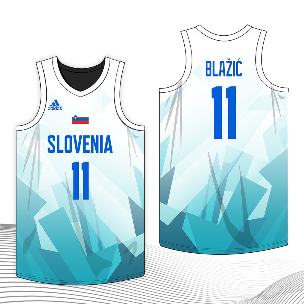 Áo Bóng Rổ NORTHZONE Slovenia Teal Thiết Kế Mới 2021 Jersey Cho Nam (Hàng Đầu)