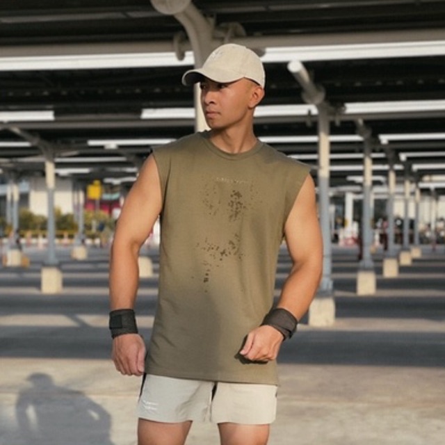 ÁO OVERSIZED CUTOFF V2 | XANH OLIVE