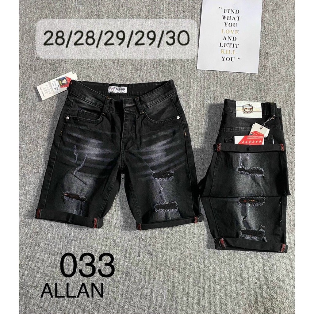 Quần short jean nam đen rách cao cấp - chất liệu denim co giãn tốt ( Hàng chuẩn QC ) Lady-Hn Store88 HTB04
