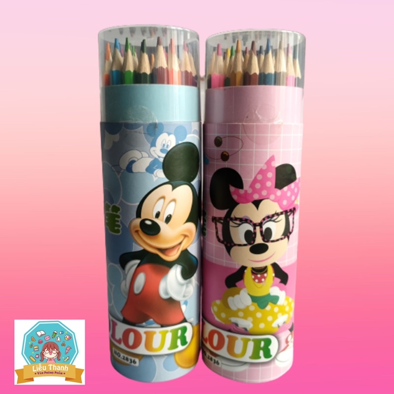 Hộp bút chì màu Mickey-36 màu - gọn gàng, dễ thương