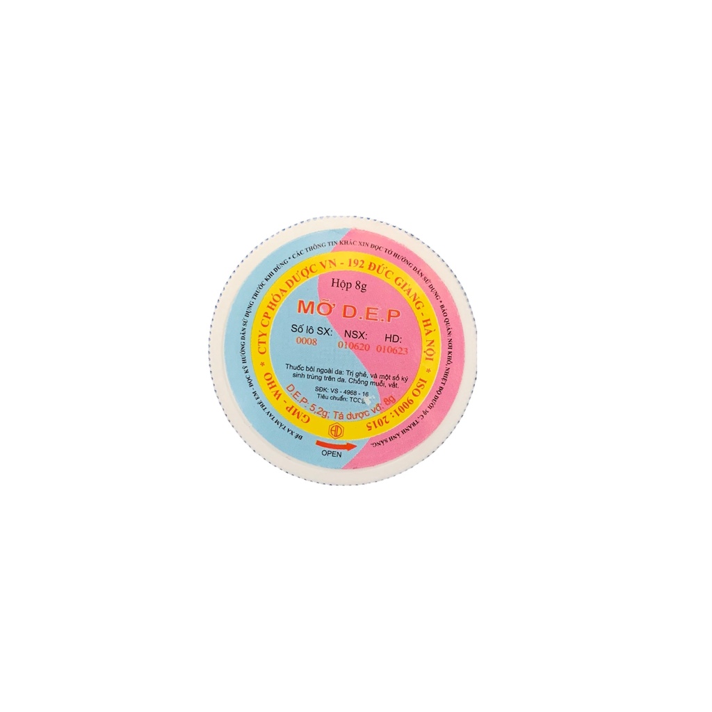 DUNG DỊCH DÙNG NGOÀI D.E.P  MỠ - Hộp 5,2g