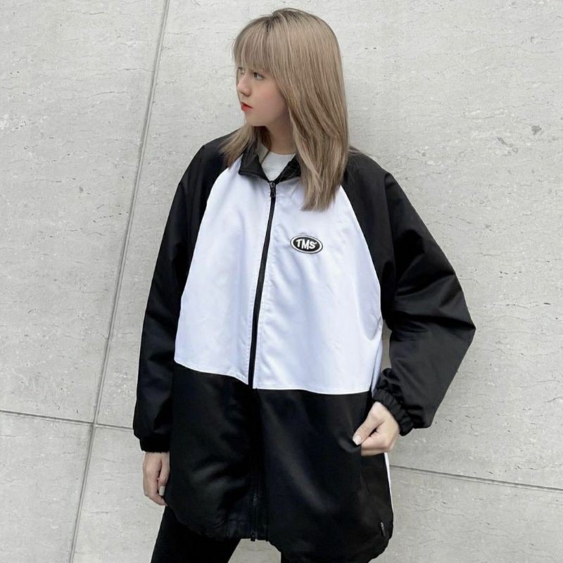 Áo Khoác Dù TMS LOGO MIDSIDE Nam Nữ Ulzzang Unisex Form Rộng Bomber 7zia Jacket