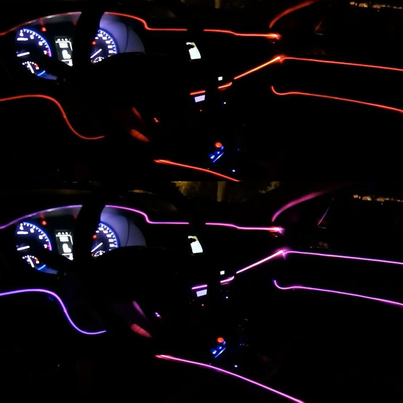 Dây Đèn LED Rgb USB Trang Trí Nội Thất Xe Hơi