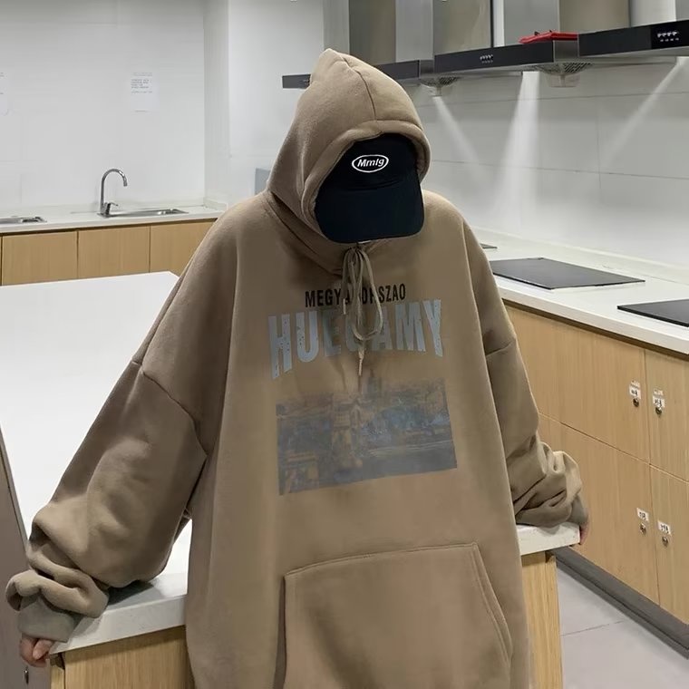 Áo hoodie Dáng Rộng In Chữ Thời Trang Mùa Đông Nhật Bản Chất Lượng Cao Dành Cho Nam