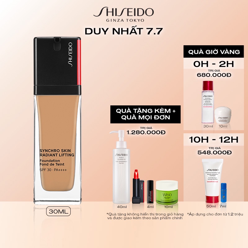 Phấn nền dạng lỏng Shiseido Synchro Skin Radiant Lifting Foundation 30ml