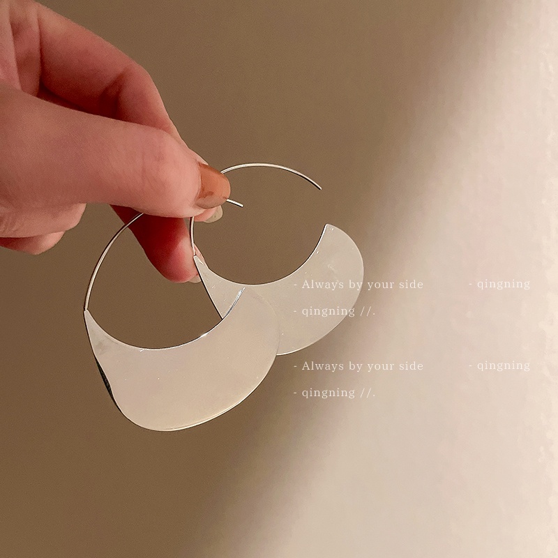 DREJEW Khuyên tai dạng móc hình nón mặt trời bằng thép titanium phong cách Hàn Quốc cá tính đơn giản dành cho nữ