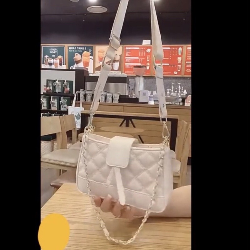 Túi Xách Nữ Xinh X, Kẹp Nách, Đeo Chéo💖FREESHIP💖 hai dây bản to tháo rời 💖 đơn giản,sang trọng