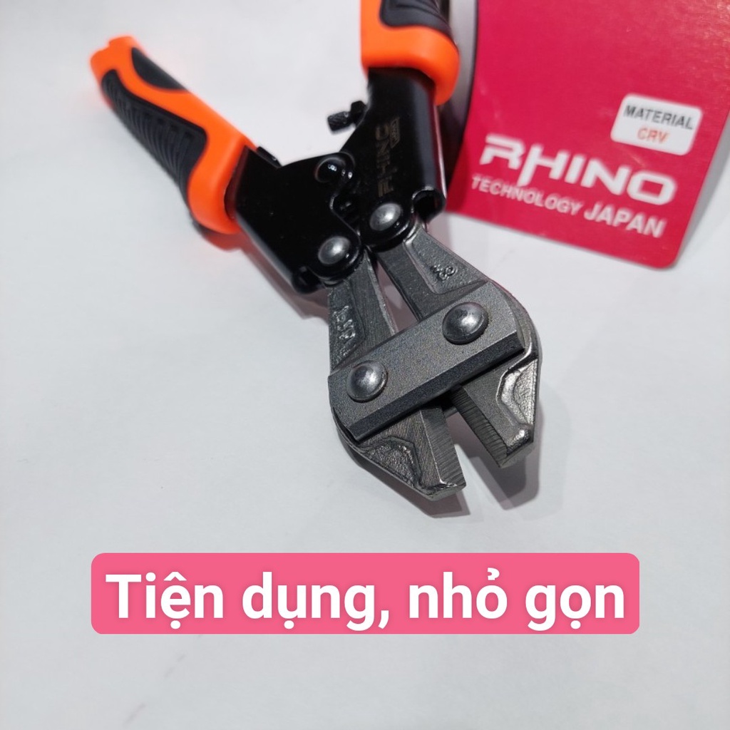 Kìm cộng lực mini 8 inch Rhino, kéo cắt sắt nhỏ gọn , có thể cắt được sắt thép 6ly, kìm cộng lực mini thép nhật