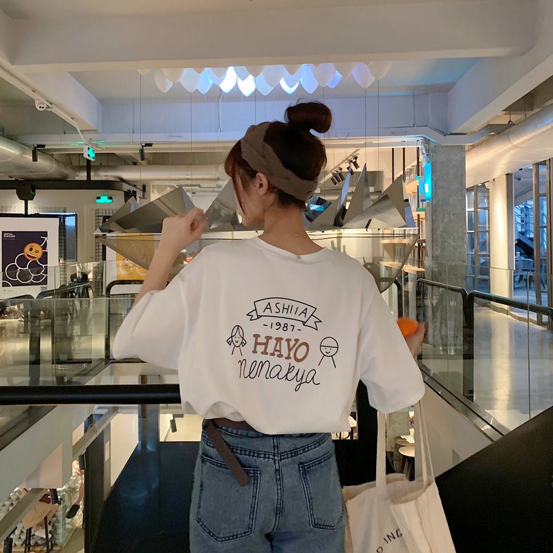 Áo phông nam nữ unisex tay lỡ thun form rộng teen cổ tròn oversize cotton giá rẻ basic HAYO đen trắng tee ulzzang