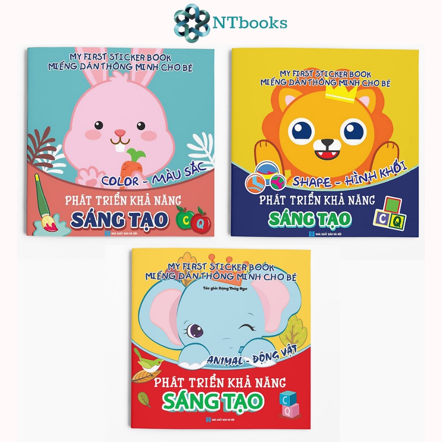 Sách - Combo 3 cuốn: Miếng dán Thông minh cho bé - My First Sticker Book