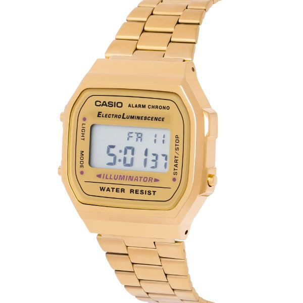 Đồng Hồ Nam Nữ Chính Hãng Casio Anh Khuê Dây Kim Loại A168WG Series