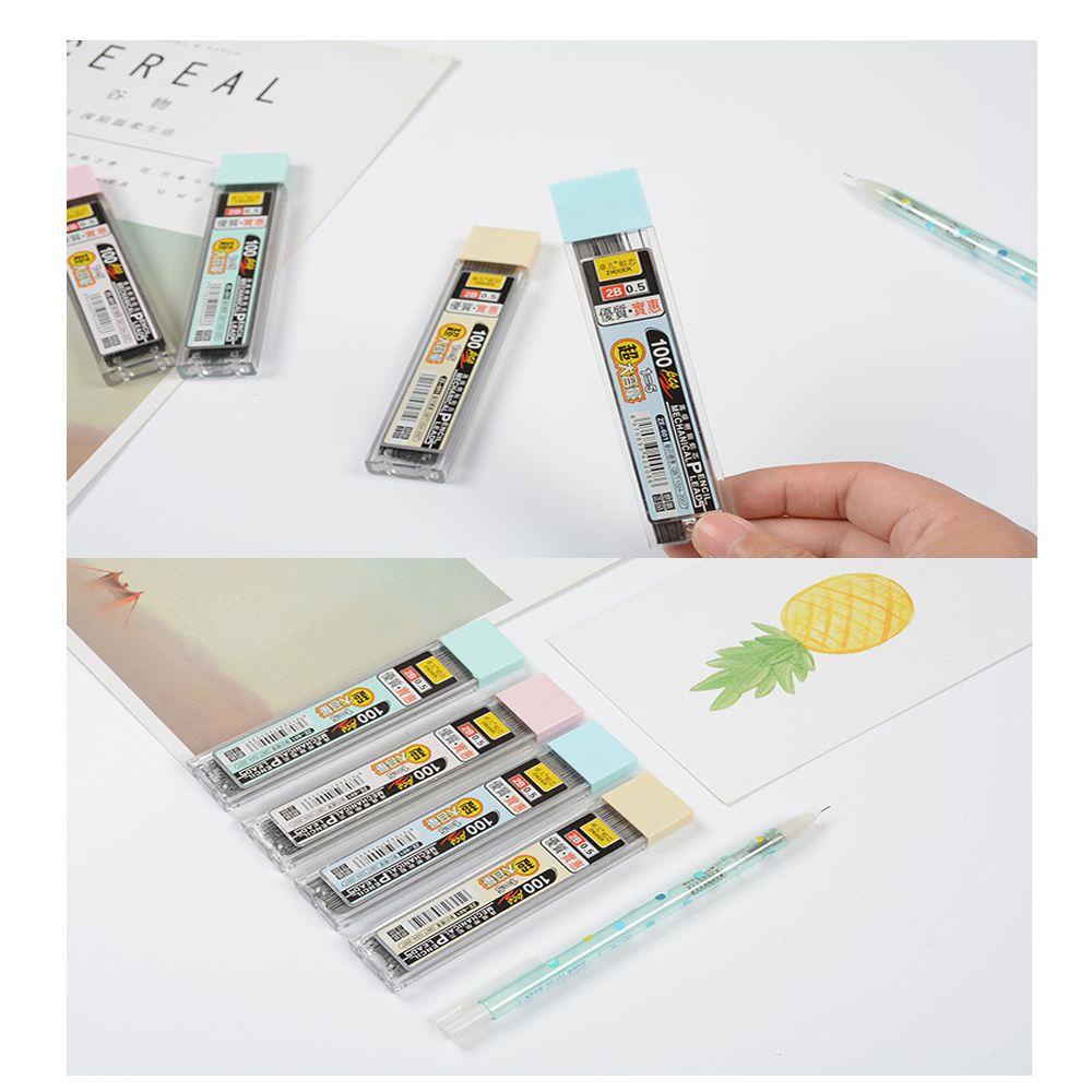 Hộp 100 Chì Graphite Thay Thế Tự Động Màu Cầu Vồng