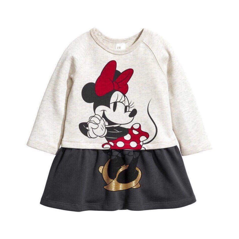 Freeship 99k TQ_Váy nỉ da cá Minnie thương hiệu H&M