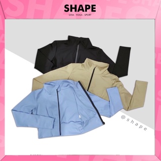 Áo tập nữ áo khoác croptop trơn body