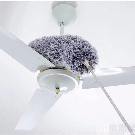 [Tiện Lợi] Chổi Quét Bụi,Chổi Quét Mạng Nhện Trần Nhà Đa Năng Cán Inox Điều Chỉnh Độ Dài Ngắn Đầu Chổi Xoay 360 Độ